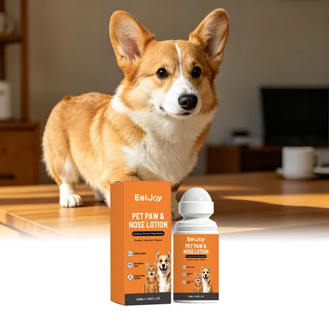 EelJoy Lotion Hydratante pour Pattes et Truffe d'Animaux Huile de Coco Beurre de Karité Chiens Chats Baume Réparateur Roll-on