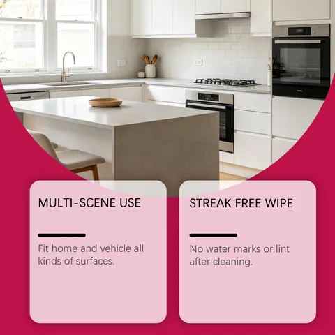 Paño de Limpieza de Microfibra Mágico Super Absorbente Sin Pelusa Toalla Reutilizable Para Cocina Ventana Coche Vidrio Hogar