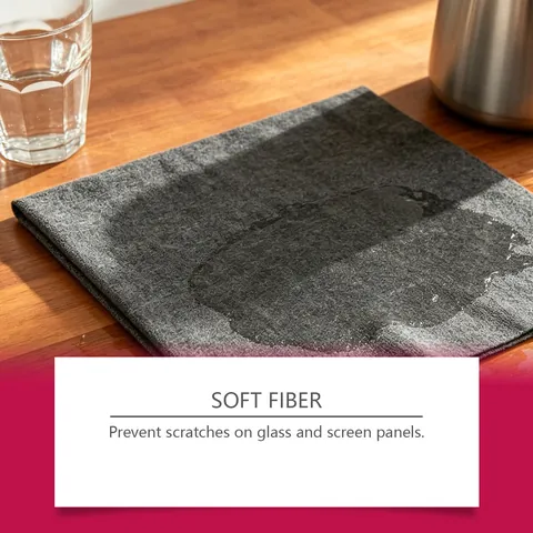 Multi-purpose Microfiber Cleaning Cloth Absorbent Lint-free Large Household Cleaning Rag For Glass Car Kitchen Furniture Grey