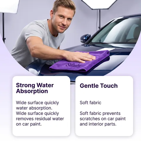 Toalla de Microfibra para Secado de Coche Paño Suave de Alta Absorción para Limpieza de Coche y Superficies del Hogar