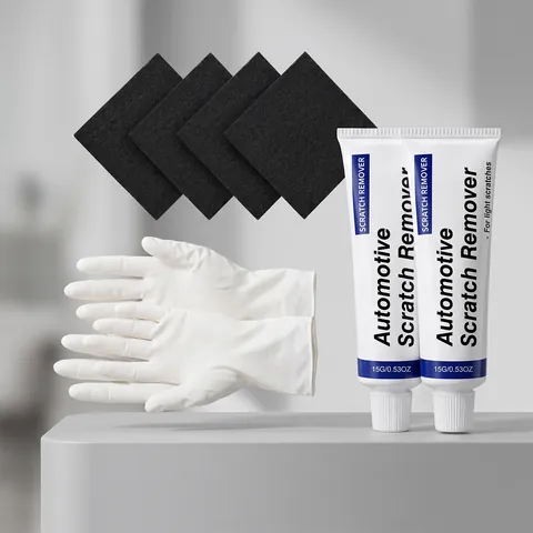 Kit de Réparation de Rayures de Voiture DIY Entretien de la Peinture Éliminateur de Rayures Crème Polissage Avec Éponge Gants Chiffon