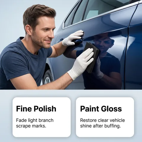 Kit de Réparation de Rayures de Voiture DIY Entretien de la Peinture Éliminateur de Rayures Crème Polissage Avec Éponge Gants Chiffon