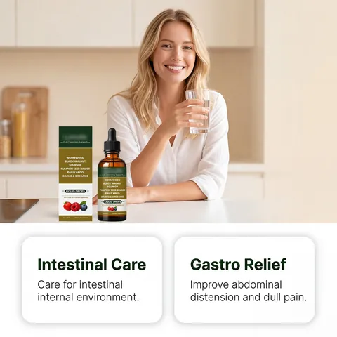 Herbal Gut Health Drops Intestinal Cleansing Support Liquid With Wormwood Black Walnut Extract For Digestive Wellness Natural Herbal Supplement