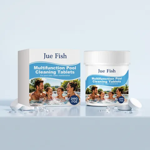 Pastillas Efervescentes para Piscina Jue Fish Pastillas de Limpieza con Purificación de Agua Instantánea Multifuncionales para el Mantenimiento Diario
