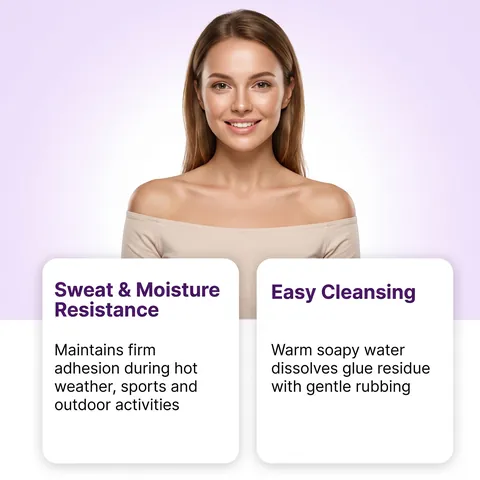 JAYSUING Body Adhesive Roller Mild Formula Sweatproof Waterproof Transparent Skin Glue For Straps Clothes Fixing Accessory