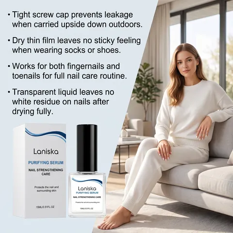 Laniska Nail Care Serum For Strengthening And Purifying Care Liquid Treatment For Healthy Nails And Cuticles Professional Grooming Tools