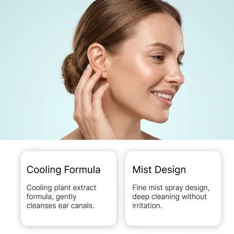 LANISKA Ear Care Spray Gentle Cleaning Soothing Moisturizing Relief For Dry Ear Skin Daily Earwax Removal Care For Adult