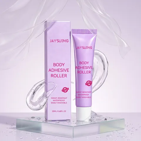 JAYSUING Body Adhesive Roller Mild Formula Sweatproof Waterproof Transparent Skin Glue For Straps Clothes Fixing Accessory