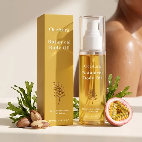 OCEAURA Aceite Corporal Botánico 100ml Hidratación Profunda Aceite Nutritivo para la Piel Seca No Graso Iluminador Esencia Corporal