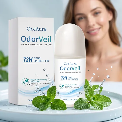 Oceaura OdorVeil Desodorante Roll-on Cuidado Corporal 50ml Aroma Menta 72H Protección de Olores Control de Olor Corporal