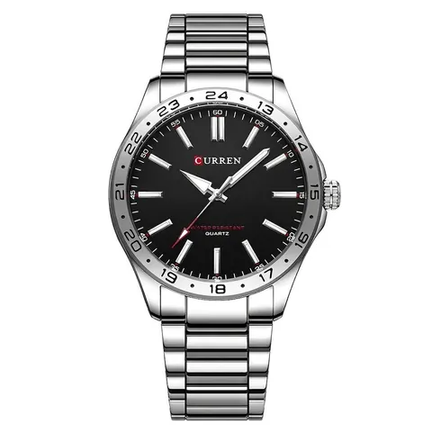 CURREN 8452 Men's Business Fashion Quartz Watch Alloy Case Luminous Dial Water Resistant Casual Student Steel Band Wristwatch
