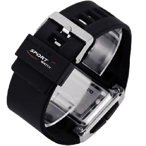 Men Outdoor Sports Multi-functional Digital Watch Alloy Case Silicone Strap Dual Display Waterproof Alarm Stopwatch Casual Wristwatch