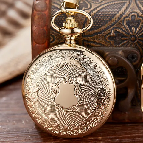 Reloj de Bolsillo Mecánico Retro Esqueleto Tallado Floral Tapa Abatible Collar Colgante Para Hombres Mujeres Estilo Antiguo
