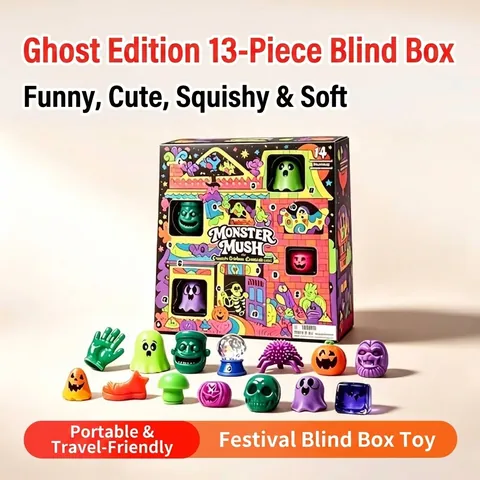 Halloween Fantasma Mostro Antistress Blind Box TPE Morbido Giocattolo da Spremere Zucca Teschio Scatola Regalo per Feste