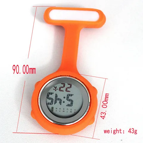 Digital Silikon Leuchtende Schwester Uhr Anstecknadel Brosche Legierung Medizinische Elektronische Taschenuhr Für Krankenschwestern