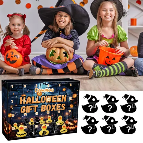 Halloween Gummiente Adventskalender Blindbox Countdown Überraschungsspielzeug Kinder Partyartikel Feiertagsfest Geschenkbox