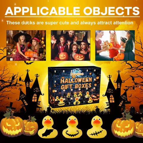 Halloween Gummiente Adventskalender Blindbox Countdown Überraschungsspielzeug Kinder Partyartikel Feiertagsfest Geschenkbox