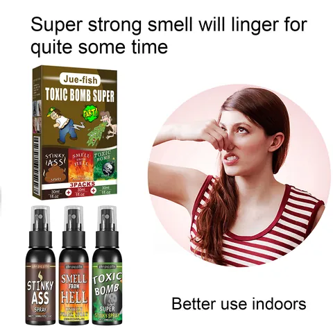 Funny Prank Fart Spray Set For April Fools Day Gag Gift For Party Including Stinky Ass Smell From Hell Toxic Bomb Spray
