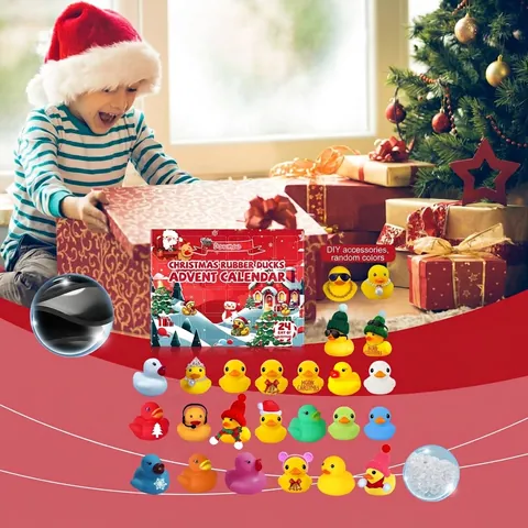 Weihnachts Adventskalender Blind Box Gummiente Spielzeug Set Für Kinder Festlicher Countdown Überraschung Gummienten Geschenkboxen Für Feiertagsparty