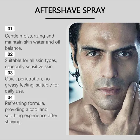 East Moon Men Aftershave Spray Gentle Moisturizing Soothing Refreshing Barber Quality Skin Care Facial Mist Spray For Men