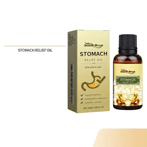 South Moon Aceite de Masaje Corporal a Base de Hierbas Para el Alivio Estomacal Y la Digestión Aceite Esencial Calmante Para el Cuidado Corporal