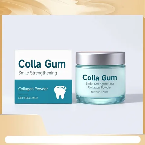 Colla Gum Collagen Tooth Powder For Teeth Whitening And Gentle Cleaning Portable Jar Oral Care For Adults Smile Strengthening