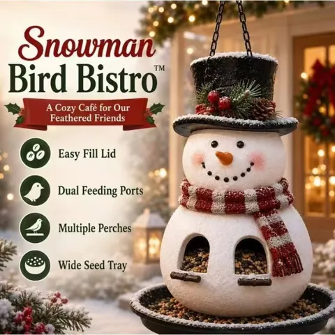 Collezione Mangiatoia per Uccelli di Natale in Resina Casa di Pan di Zenzero Pupazzo di Neve Albero Campana Decorazione da Giardino Appesa
