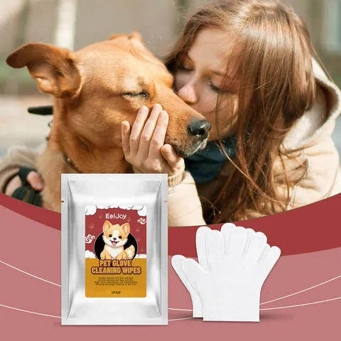 Pet Cleaning Glove Wipes Disposable Deodorizing Grooming Wipes For Dogs Cats Skin Hair Care Massage Texture Non-woven Wipes