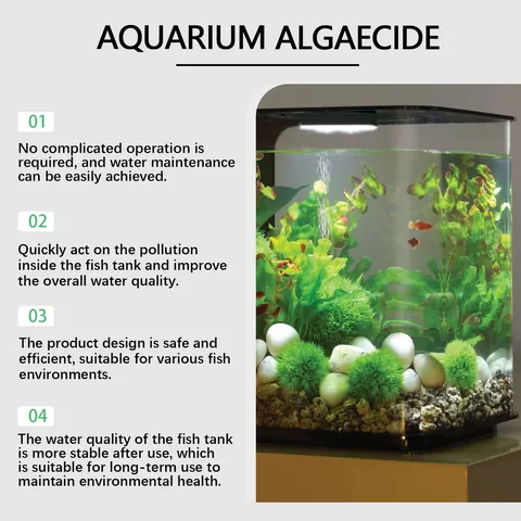Aquarium Algaecide Effective Water Cleaner Removes Moss Algae For Fish Tank Pond Aquarium Water Purifier Treatment Solution