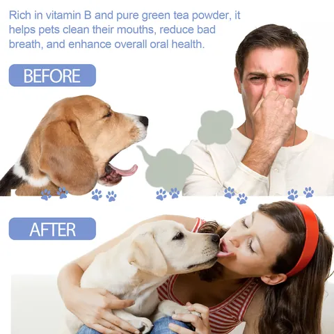 Yegbong Dentifrice pour Animaux Chats Chiens Soins Dentaires Nettoyage des Dents Élimination du Tartre Haleine Fraîche Soins Buccaux