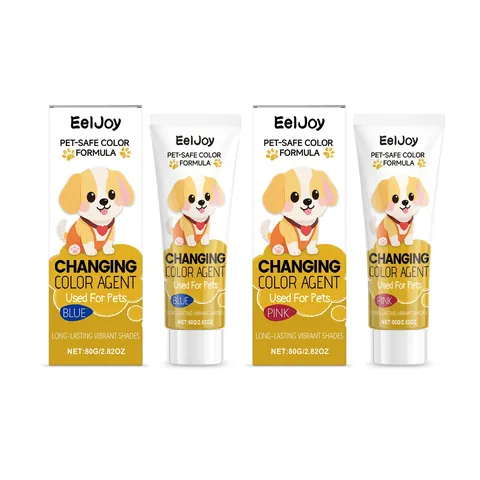 EelJoy Tinte para Pelo de Perros Y Gatos Crema de Tinte Semi-Permanente Profesional Segura No Tóxica Accesorios de Peluquería Canina