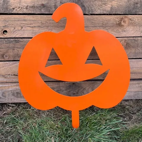 Halloween Metal Yard Stakes Pumpkin Ghost Cat Garden Decorations Outdoor Lawn Party Props Holiday Ornaments