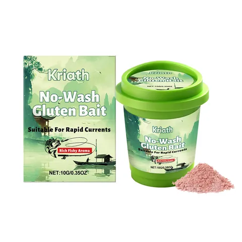 KRIATH Waschfreies Gluten Angelköderpulver Für Den Bach Reichem Fischaroma Effektives Lockmittel Konzentriertes Fischlockpulver Lockstoff