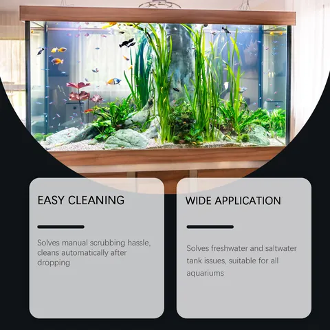 YEGBONG 100ml Fish Tank Cleaner For Freshwater Saltwater Aquarium Water Clarifier Algae Remover Waste Maintenance Solution