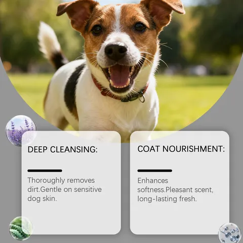 YEGBONG Champú Calmante para Perros Aroma a Lavanda Limpieza Hidratante Nutritiva Desodorizante Suave para Todos los Perros