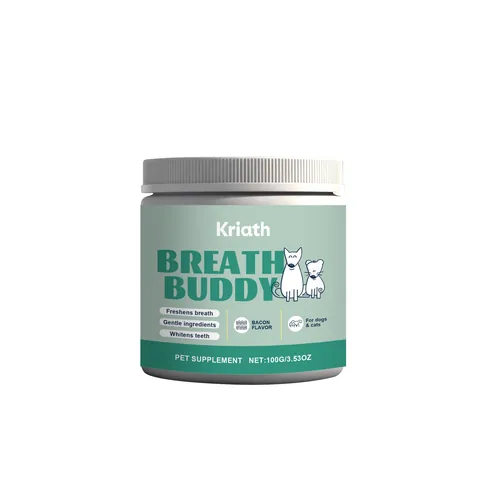 Pet Teeth Cleaning Powder For Dogs Cats Bacon Flavor Oral Care Supplement With Reishi For Fresh Breath