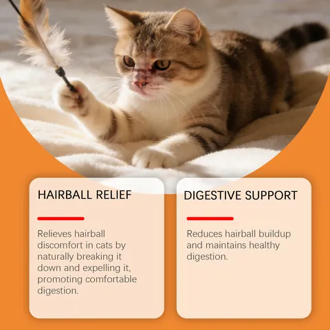 Kriath Hairball Relief Digestive Health Liquid Drops For Cats Natural Pumpkin Flaxseed Oil Cat Supplement Digestive Support