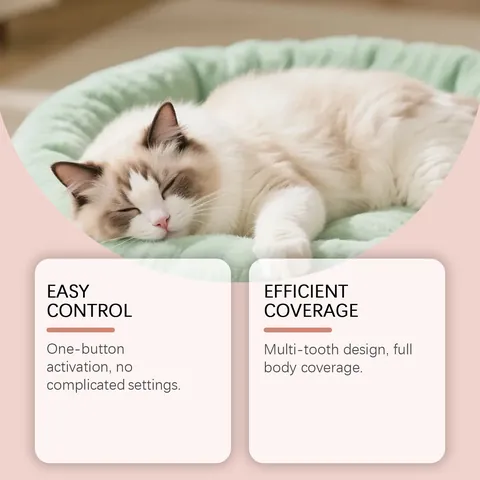 Xorita Elektrisches Haustier Massagegerät Wasserdichtes Intelligentes Kneten Massage für Katze Hund Tägliche Entspannung Pflege