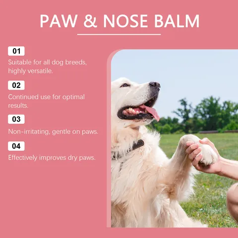 Baume EelJoy pour Pattes et Truffe pour Chiens et Chats Hydratant Cire d'Abeille Huile de Coco Cire de Soin des Pattes