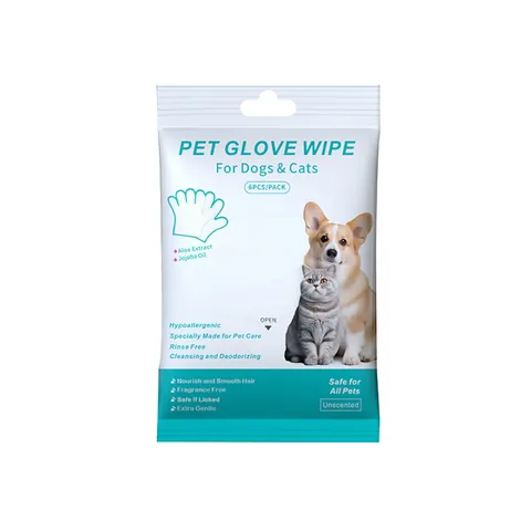 Toallitas Guante De Limpieza Sin Agua Para Mascotas Desechables Desodorantes Para Perros Y Gatos Extracto De Aloe Jojoba Profesional