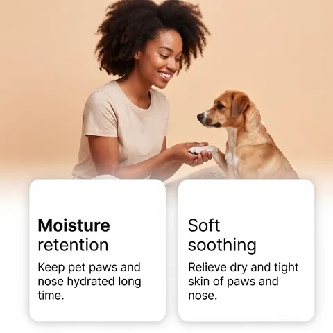 EelJoy Baume pour Pattes et Truffe d'Animaux Cire Hydratante Naturelle Anti Crevasses Avec Cire d'Abeille et Huile de Coco pour Chiens et Chats
