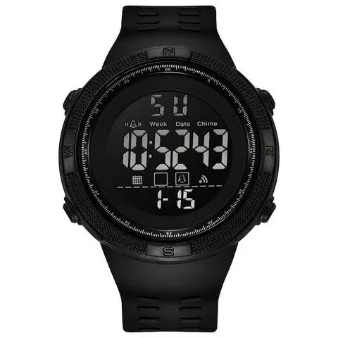 Men Digital Sports Watch With Plastic Strap LED Backlight Alarm Date Waterproof Outdoor Fashion Student Wristwatch Daily Wear