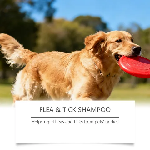 Champú Antipulgas Y Garrapatas EELJOY Para Perros Y Gatos Limpieza Suave Desodorizante Cuidado De La Piel Y El Pelaje Champú Calmante
