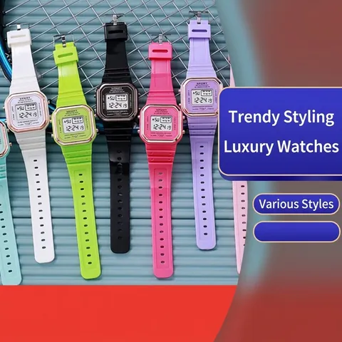 Reloj Digital Electrónico Multifuncional Cuadrado Con Luz Nocturna Luminosa Alarma Reloj Deportivo Impermeable Para Adolescentes Hombres Mujeres