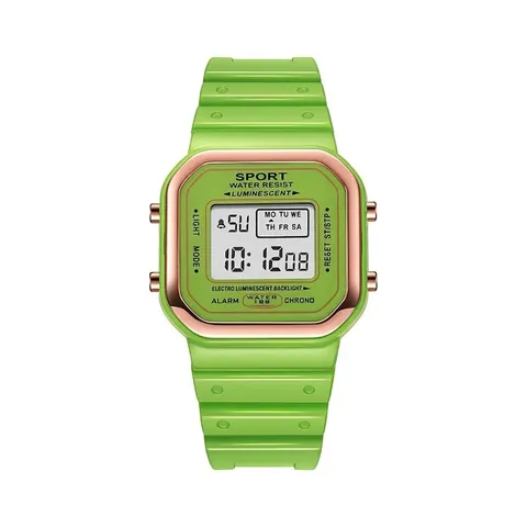 Reloj Digital Electrónico Multifuncional Cuadrado Con Luz Nocturna Luminosa Alarma Reloj Deportivo Impermeable Para Adolescentes Hombres Mujeres