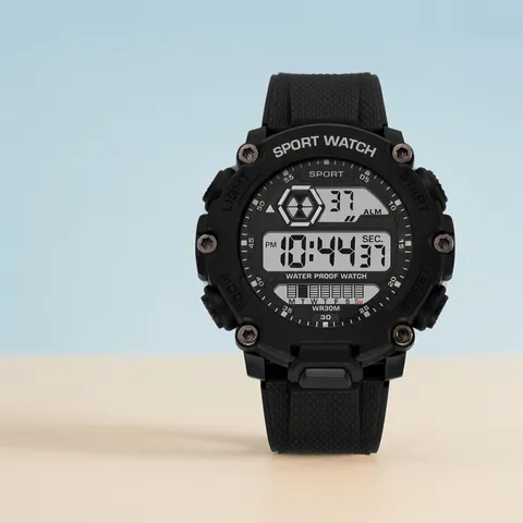 Kids Digital Watch Waterproof Sports Outdoor Wristwatch with Alarm LED Luminous Backlight PU Strap Multi-Functional Electronic Watch for Boys Girls