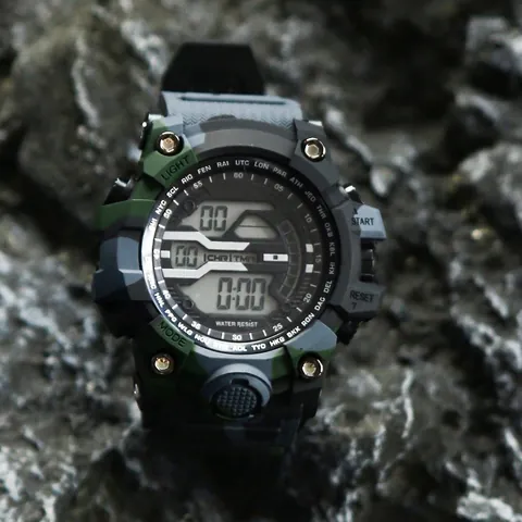 Men Camouflage Digital Watch Waterproof Outdoor Sports Electronic Watch For Students Teenagers With Alarm Luminous Stopwatch