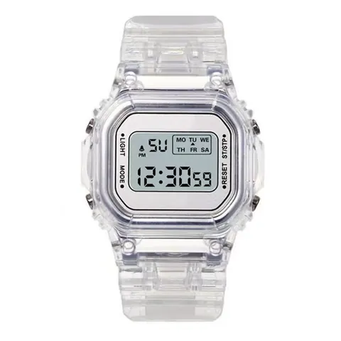 Women Digital Sport Watch Retro Square LED Backlight Waterproof Alarm Chronograph Student Fashion Electronic Wristwatch