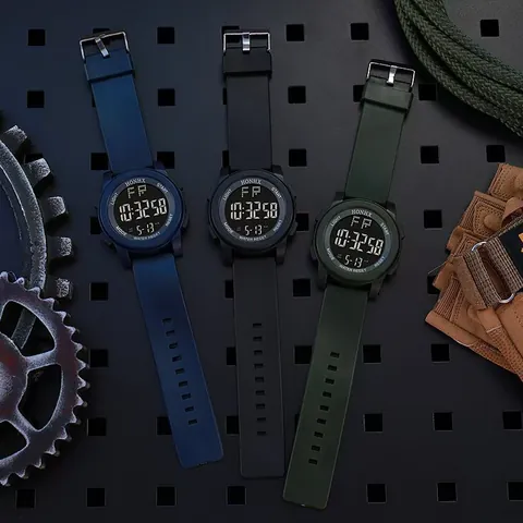 Multifunctional Digital Sports Watch Waterproof Large Dial LED Backlight Outdoor Wristwatch With Alarm Stopwatch Date