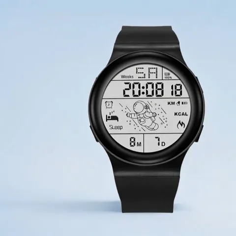 Orologio Sportivo Digitale per Bambini Impermeabile Astronauta Quadrante Grande Orologio Elettronico con Sveglia Luce Notturna Cinturino in Silicone